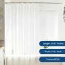 Clear Silk Pattern Shower Curtain, Lightweight & Easy Installation with Plastic Hooks, Eco-Friendly Material, 70.9x70.9 Inch Transparent White(Pack of 1)