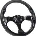 Universal EZGO Steering Wheel with Black Aluminum Frame Golf Cart Steering Wheel for Yamaha Club Car DS and Precedent Tempo, RXV & TXT