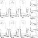 Zavekia Acrylic Brochure Organizer. 4 Inch Wide, Clear Countertop & Wall Mount Literature Holder (6 Pack)