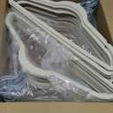 HOUSE DAY Beige Velvet Hangers 60 Pack, Non Slip Clothes Felt Hanger Heavy Duty for Coat, Premium Slim Space Saving Suit Hangers for Closet Organizer, 360 Rotating Silver Hook