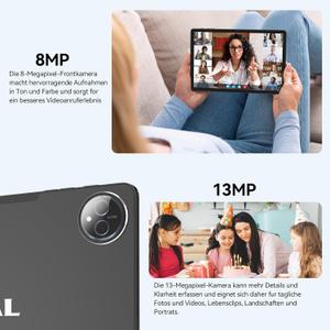 2025 11" Android 15 Tablet with Keyboard, 5G Mouse, WiFi 5G, with 16GB+128GB(1TBTF), 4G LTE Tablets with 2 SIM Slots 1 SD octa-core, 1080FHD, 13+8MP, 7000mAh, Type C/GPS/OTG Grey