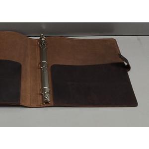 Leather Ring Binder 12" x 10.5"  ( Brown )