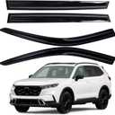 AUXKO Window Rain Guards for Honda CRV 2023 2024 2025 2026 Outside Tape-On Shatterproof Sun Smoke Guard Vent Visors Side Window Wind Deflectors Accessories for Honda CR-V 2023-2026 (Black)