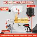 RIDGE WASHER Downstream Injector for Pressure Washer, Chemical Power Washer Injector kit, 10 Feet Soap Tubing with High Pressures Soap Injectors, 3/8 Quick Connect, 2-3 GPM
