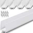 Pickmesh 4 Pcs 36 Inch Adjustable Storm Door Sweep for 1 to 1-2/5 in Bottom Seal Replacement Parts Under Draft Stopper Weather Stripping Threshold (White)