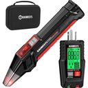 KAIWEETS Circuit Breaker Finder with LCD Display, GFCI Outlet Tester, Electrical Circuit Tracer Tool with NCV Test & Flashlight, Includes Carrying Case - KT301