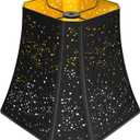 Square Cut Corner Metal Lamp Shades, 7" Top x 12" Bottom x 10.25" High, Starlight
