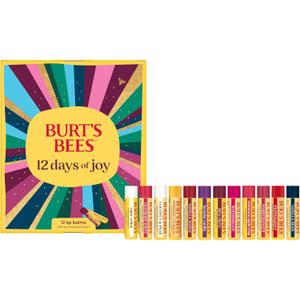 Burt's Bees 12 Days of Joy Lip Balm Advent Calendar Gift Set, Flavored Lip Balm Pack Great for Office Holiday Gifts, Tint-Free, Natural Origin Lip Care, 12 Tubes, 0.15 oz. Burt's Bees 12 Days of Joy Lip Balm Advent Calendar Gift Set, Flavored Lip Balm Pack Great for Office Holiday Gifts, Tint-Free, Natural Origin Lip Care, 12 Tubes, 0.15 oz.