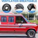 Magnetic Bug Screen for Front Doors, Pair Window Bug Screen Compatible with Ford E-Series/Econoline/Club Wagon 2003-2021