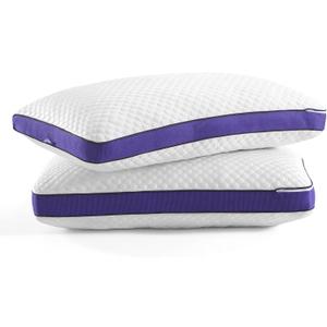 BPC Shredded Memory Foam Pillows King Size, Cooling Bed Pillows for Sleeping, Adjustable Firm Soft Support for Side Back Stomach Sleepers, Hypoallergenic Removable Washable Cover, CertiPUR-US, 2 Pack