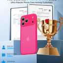 for iPhone 17 Pro Max Case, [Ribbed Non-Slip Sides] [Military-Grade Drop Protection] [Full Camera Protection] Anti-Yellow Soft-Touch Shockproof Slim Phone Case for iPhone 17 Pro Max, Hotpink