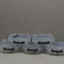 KOMUEE Glass Meal Prep Containers 3 Compartments, 5 Pack 36 oz, Glass Food Storage Containers with Lids, Airtight Lunch Bento Box, Portion Control, Freezer and Microwave Safe