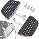 Benlari Passenger Floorboards Motorcycle Footboards Stainless Steel with Mount Kits Compatible with Harley Davidson Touring Road King Street Glide Road Glide Electra Glide 1993-2025 Streamline(Chrome)