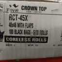 Aluf Plastics RCT-45X Low-Density Repro Blend Can, Black, 30 Gallons