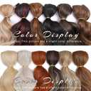 Long Hair Clip in Extensions 4PCS Seamless Clips ins for Women Non-Weft Wavy Easy Hairpieces Charming Wave Synthetic Fiber 22 Inch Full Head Breathable Medium Brown mis Caramel Blonde
