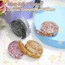 2 x FULZTEY 5 Rolls Rhinestone Ribbon Roll,Mix Colors Crystal Ribbon for DIY Crafts,1.5 cm Wide Diamond Strips Self Adhesive,5 Yards Shiny Rhinestone Tapes for DIY Car Clothes Wedding Party Decoration (White&Black&Rose Red AB&Orange AB&Gold)