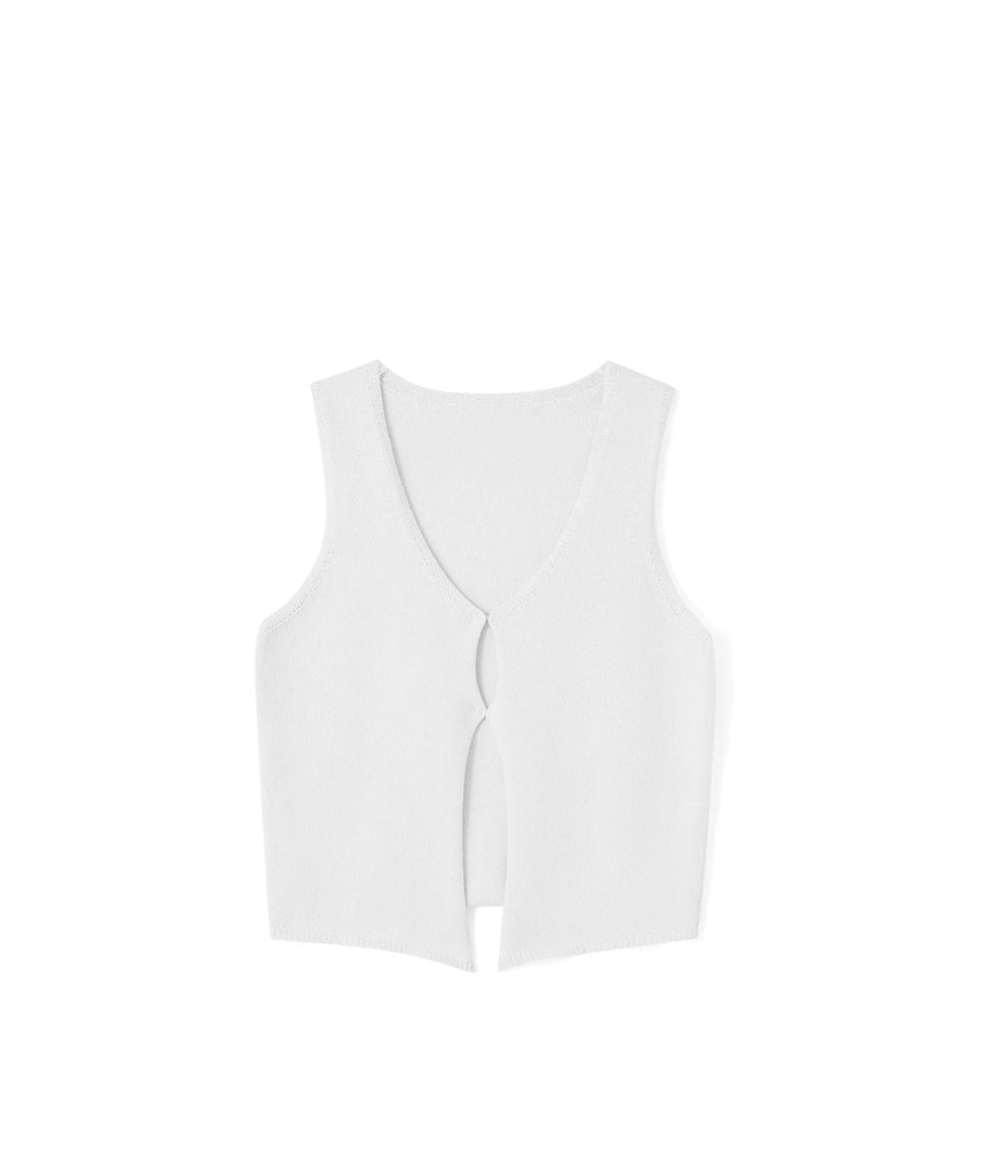 Women Knit Sweater Vest Tops Casual Retro Sleeveless V-Neck Button Up Tank Tops Simple Vest, Small