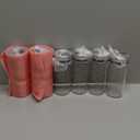 6 Pack Glass Spice Jars, 7 oz Salt and Pepper Shakers with Adjustable Pour Holes - for Seasonings, Herbs, Powders, Glitters