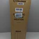 PELONIS 23 Oscillating Ceramic Tower Space Heater with Remote & Thermostat, Electric Energy Efficient Floor Heater for Indoor Use Large Room Safe with Timer, ECO Mode, 1500W, White