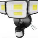 90W 10000LM LED Security Lights Motion Sensor Outdoor Lights, 4 Head Dusk to Dawn, 6500K Daylight Flood Lights Outdoor Motion Sensor, IP65 Waterproof, Motion Light for Outside, Garage, Yard, Porch