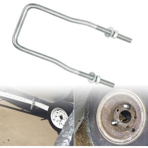 lifgarfe Trailer Spare Tire Mount Bracket U-Bolt Tire Carrier Holder Fit for Side Mount 4 or 5 Lug