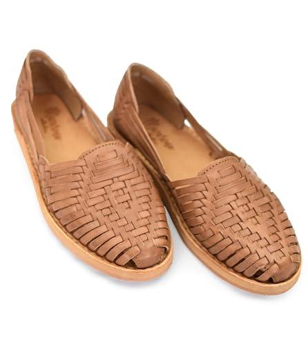 Macarena Collection Womens Shoes Leather Sandals for Women | Huarache Handmade Mexican Sandals | Comfortable & Stylish Womens Sandals 38/7