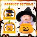 2 Sets Halloween Doll Clothes for 17 cm Doll Cute Pumpkin Costume Outfit Set Fits 6.7 Inch Clothes Accessories for Holiday Daily Costume
