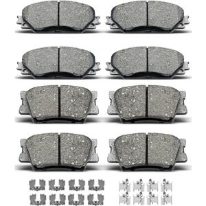 D1210 D1212 8pcs Ceramic Front Rear Brake Pads With Clips Fit For 2010-2012 For Lexus HS250h,2006-2018 For Toyota RAV4
