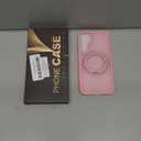 Zalinbo for Samsung Galaxy S25 Plus Case with 360Rotatable Magnetic Ring Stand Compatible with Mag-Safe Military Protection Shockproof Matte Translucent Phone Cases for Galaxy S25+,Pink