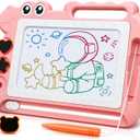 AiTuiTui Magnetic Drawing Board Toddler Toys Gift for Girls Boys, Color Sketch Writing Scribble Doodle Pad Travel Games, Educational Learning Kids Toys for Birthday or Easter (Pink)