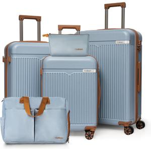 Cosbarn Luggage Sets 5Pcs Suitcases with Wheels,Large Suitcase,20"/24"/28", 18.7 x 11.4 x 29.1 inches