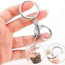 10 Pack a Set Metal Lobster Claw Clasps and Key Rings, Key Chain Accessories, Keychain Making kit for Keys, Art Crafts, Jewelry Making, Silver