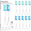 Gum Care Replacement Heads for Philips Sonicare, Electric Toothbrush Replacement Heads for Adults, Soft Bristles, White 10 Pack