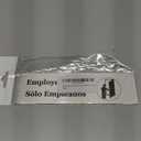 Self Adhesive "Employees Only/Sólo Empleados" Sign | Metallic Silver | Easy Peel & Stick | Bilingual English & Spanish | 7.4"x1.9"