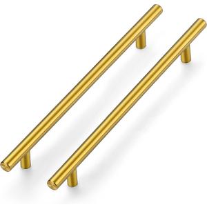 Ravinte Gold Cabinet Handles 20 Pack 8-4/5 Inch Cabinet Pulls Brushed Brass Kitchen Cabinet Handles Modern Drawer Pulls Gold Hardware for Kitchen Cabinet