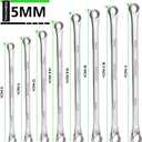 SWANLAKE GARDEN TOOLS 8-Piece Extra Long Double Box-End Wrench Set, Premium 12-Point Metric 824 mm, CR-V Steel, 15 Offset, Off-Corner Loading, with Tool Roll Bag