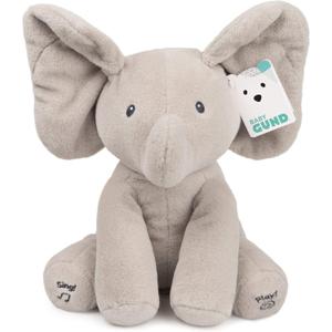 Baby GUND Animated Flappy the Elephant Plush, Singing Stuffed Animal Baby Toy for Ages 0 and Up, Gray, 12"