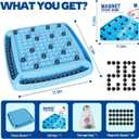 Magnet Game, Board Game for Kids 8-12, Magnetic Games for Kids and Adults Family Game Night, Gift for Kids, Teen, Adult, 2-4 Players (Blue), 10 inches x 10 inches x 0.1 inches
