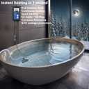 1500W Immersion Water Heater Portable Electric Hot Tub and Pool Submersible Water Heater with Temp Control, GFCI for Bathtubs, Baptistry, spa tub, Above Ground Pool, Inflatable Pool & Bucket