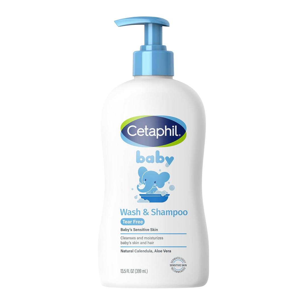 Cetaphil Baby Wash & Shampoo ,Tear Free, Paraben, Colorant and Mineral Oil Free, 13.5 Fl. Oz