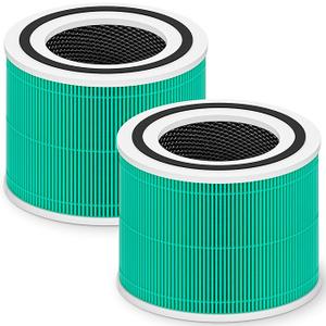 PETOX Core 300 Toxin Absorber Replacement Filter for LEVOIT Core 300 Core 300P Core 300S Core 300SP Vortex Air Air Purifier, 3in1 HighEfficiency Activated Carbon, Core 300RFTX, 2 Pack, Green