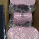 Rock Stepper for Exercise at Home, Lateral Rocking Stepper with Digital Counter & Resistance Bands, 330 LBS Weight Capacity & Low Impact, Ski Machine Full Body Workout Equipment (Pink)