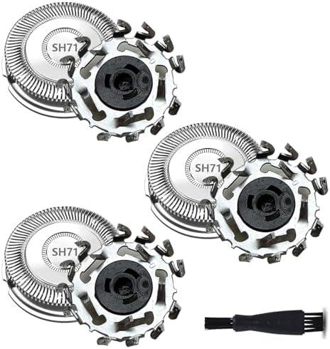 SH71 Replacement Heads for Philips Norelco Shaver Series 7000 and 5000,Upgraded SH71/52 Compatibility Double Blades for 7000 Replacement Heads, forShavers Series S5000 (S5XXX),S7000 (S7XXX)