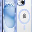 SUCGLES for iPhone 14 Plus Case with MagSafe [Ultra Strong Magnetic] [12FT Military Drop Protection] [Soft Non-Slip Grip] Translucent Matte Slim Thin Phone Cover 6.7" for Apple 14plus, Sierra Blue