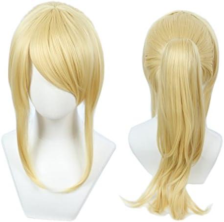 Amazon.com: Linfairy Womens Blonde Wig Costume Cosplay Wig + 50cm Ponytail : Clothing, Shoes & Jewelry