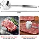 Meat Tenderizer, Heavy Duty 304 Stainless Steel Meat Tenderizer Tool, Meat Hammer Dishwasher Safe, Meat & Poultry Tenderizers,Meat Pounder for Steak, Chicken, Fish, Pork, Beef