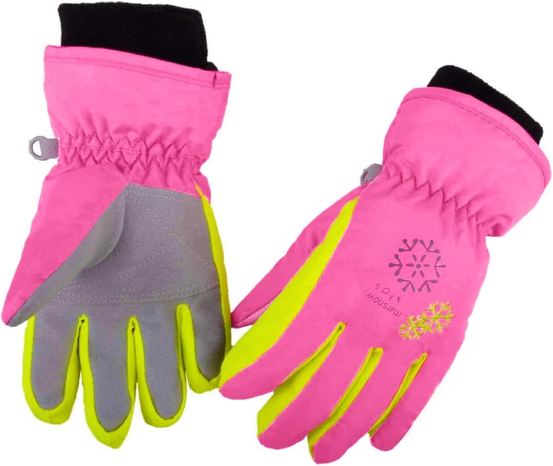 Azarxis Kids Children Ski Gloves Winter Snow Gloves Waterproof Winter Warm Glove for Snowboarding, Sledding
