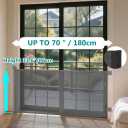 Retractable Baby Gate,Mesh Baby Gate or Mesh Dog Gate,34" Tall,Extends up to 70" Wide,Child Safety Gate for Doorways, Stairs, Hallways, Indoor or Outdoor (Gray, 70''Wide 34''Tall)