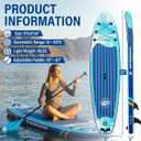 Inflatable Stand Up Paddle Board, 11' x 33" x 6" Extra Wide SUP with Premium Accessories, Non-Slip Deck ISUP for Adults, Youth, Fishing, Yoga, Floating on Ocean & Lake