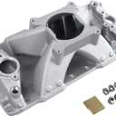 2925 52031 Aluminum Single Plane SBC Super Victor Intake Manifold Compatible with Chevy Small Block 305 350 400 1955-1995 3,000-8,500 RPM